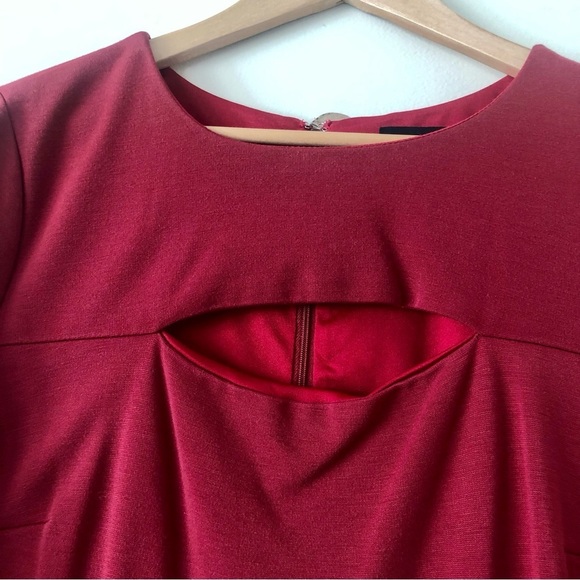 Eloquii Red key hole fit and flare dress size 14 - Picture 2 of 6